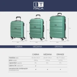 Maleta 60Cm Itaca Elba -Bolsa De Moda aguamarina sku 16065360 52120285 xxl