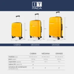 Maleta 70Cm Itaca Sarajevo -Bolsa De Moda amarillo sku 16065153 03230737 xxl