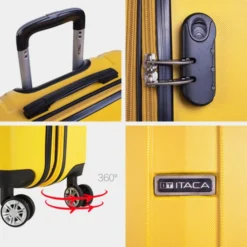 Maletas Mediana Sevron Rigida Con Capacidad De 68 L -Bolsa De Moda amarillo sku 16396543 57430109 xxl