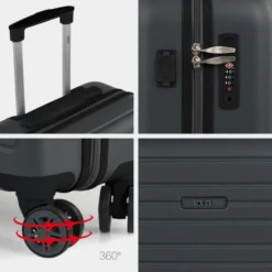 Juego De Maletas (Mediana Y Grande) Monaco En Abs Extensibles Con Capacidad De 162 L Con Tsa Y Usb -Bolsa De Moda antracita sku 16161740 32400819 xxl