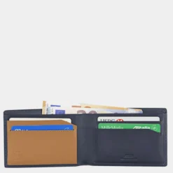 Cartera De Hombre Jaslen Lyon En Piel -Bolsa De Moda azul marino camel sku 16042237 28530528 xxl