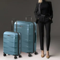 Juego De 2 Maletas (Cabina, Grande) Stuttgart Rigida/Blanda Con Capacidad De 92 L -Bolsa De Moda azul metaloco sku 16340655 56480479 xxl