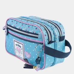 Neceser Infantil De Viaje, Bolsa De Aseo Estampado Skpat Smile Con Llavero De Regalo -Bolsa De Moda azul sku 16041754 58090872 xxl