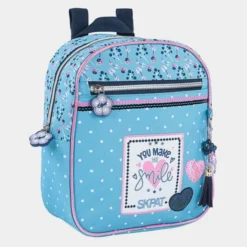 Mochila Infantil Para Niña Con Asa De Mano Superior Y Llavero A Conjunto Skpat Smile