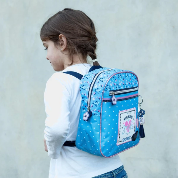 Mochila Infantil Para Niña Con Asa De Mano Superior Y Llavero A Conjunto Skpat Smile 2 Mochila Infantil Para Niña Con Asa De Mano Superior Y Llavero A Conjunto Skpat Smile - Imagen 2