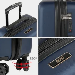 Maleta De Cabina Skpat Lisboa Rígida En Abs Extensible Con Capacidad De 39L Tsa Integrado -Bolsa De Moda azul sku 16092011 00450181 xxl
