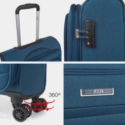 Juego De Maletas 50/60/70Cm Jaslen Brighton -Bolsa De Moda azul sku 16493123 06590773 xxl