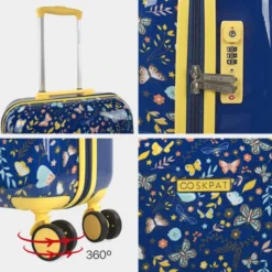 Maletas Mediana Butterflies Rigida/Blanda Con Capacidad De 64 L -Bolsa De Moda azul sku 16654416 40070861 xxl