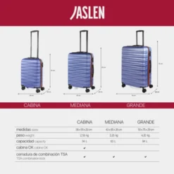 Maleta Cabina Jaslen Oporto 19 Maleta Cabina Jaslen Oporto -Bolsa De Moda azul sku 16666412 10260212 xxl