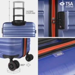 Juego De 2 Maletas (Cabina Y Grande) Oporto Rigida -Bolsa De Moda azul sku 16666578 06350752 xxl