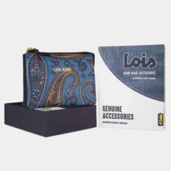 Monedero-Tarjetero-Llavero De Piel Lois Mirage -Bolsa De Moda azul sku 16679410 19070870 xxl