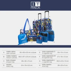 Juego De Equipaje 8Pz Modelo Solite Itaca Solite -Bolsa De Moda azulon sku 16493267 50230312 xxl