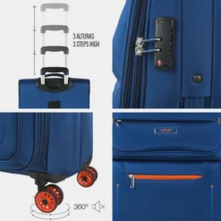 Juego De Maletas 50/60/70Cm Jaslen Colchester -Bolsa De Moda azulon sku 16667215 07110375 xxl