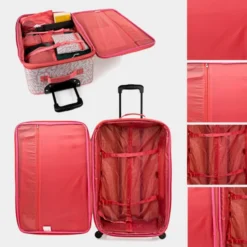 Juego De Equipaje 8Pz Modelo Solite Itaca Solite -Bolsa De Moda beige coral sku 16493268 50290352 xxl