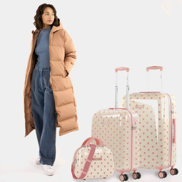 Maletas Mediana Polka Dots Rigida/Blanda Con Capacidad De 65 L 2 Maletas Mediana Polka Dots Rigida/Blanda Con Capacidad De 65 L - Imagen 2