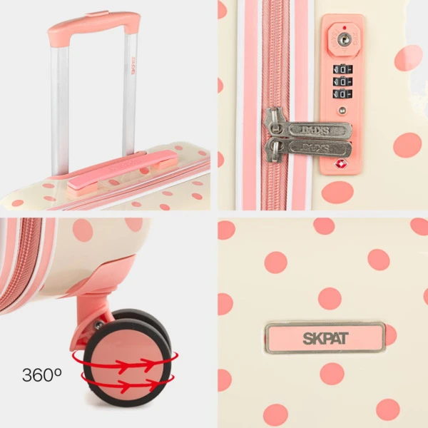 Maletas Mediana Polka Dots Rigida/Blanda Con Capacidad De 65 L 5 Maletas Mediana Polka Dots Rigida/Blanda Con Capacidad De 65 L - Imagen 5