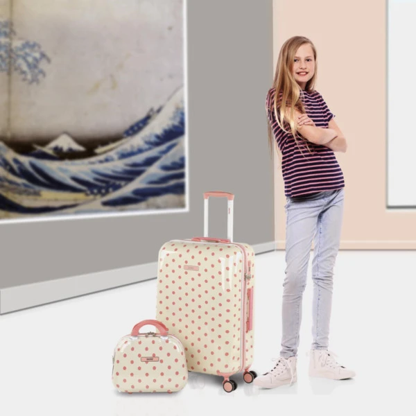 Maletas Mediana Polka Dots Rigida/Blanda Con Capacidad De 0 L 2 Maletas Mediana Polka Dots Rigida/Blanda Con Capacidad De 0 L - Imagen 2