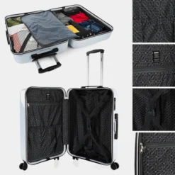 Maleta Cabina Skpat Niza 17 Maleta Cabina Skpat Niza -Bolsa De Moda blanco margaritas rosa sku 16497519 21370654 xxl