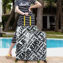 Lois Maletas Mediana Kenner Rigida Con Capacidad De 88 L -Bolsa De Moda blanco negro sku 16654430 21390749 xxl