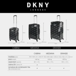 Dkny-905 Maleta 60Cm On Repeat -Bolsa De Moda blklt charcoal ashly blu sku 16663539 37150597 xxl