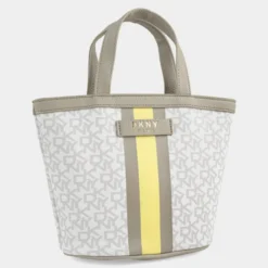 Dkny-636 Mini Tote Signature Stripe -Bolsa De Moda brege combo sku 16663512 46440286 xxl