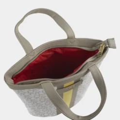 Dkny-636 Mini Tote Signature Stripe -Bolsa De Moda brege combo sku 16663512 46480679 xxl