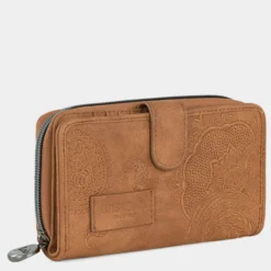 Cartera De Mujer Lois Redwood Color Bordada