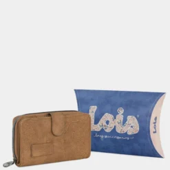 Cartera De Mujer Lois Redwood Color Bordada -Bolsa De Moda camel sku 16321711 18390242 xxl