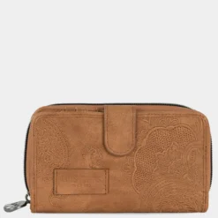 Cartera De Mujer Lois Redwood Color Bordada -Bolsa De Moda camel sku 16321711 18410418 xxl