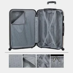 [Juego De 3 Maletas (Cabina, Mediana Y Grande)] Havel Rigida Con Capacidad De L -Bolsa De Moda champagne sku 16322590 43200579 xxl