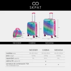 Maleta Mediana Infantil Skpat Shine Like A Star Color Capacidad 64 L -Bolsa De Moda fucsia sku 16041751 29330766 xxl