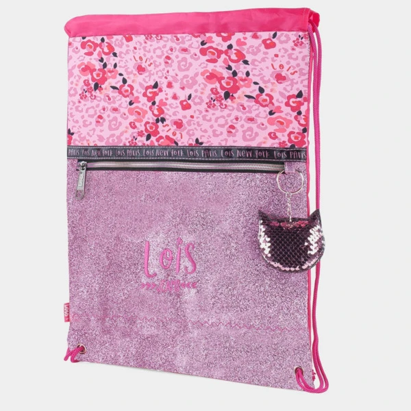 Bolsa Mochila De Niña Lois Mageik Con Bolsillo Delantero Cierre Fruncido Y Llavero 1 Bolsa Mochila De Niña Lois Mageik Con Bolsillo Delantero Cierre Fruncido Y Llavero