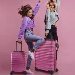 Juego De 2 Maletas (Cabina Y Grande) Oporto Rigida -Bolsa De Moda fucsia sku 16666587 06430151 xxl