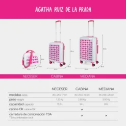 Maleta Cabina Agatha Ruiz De La Prada Happiness -Bolsa De Moda hearts sku 16606793 16220906 xxl