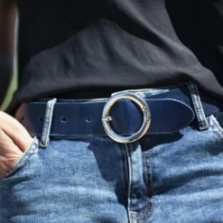 Cinturon Piel Genuina 40 Mm Jaslen Cinturones Jaslen -Bolsa De Moda marino 100 sku 16042587 02410727 xxl