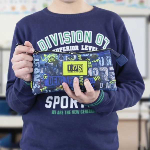 Estuche Escolar Chico Grande Estampado Lois Hard Skate 2 Estuche Escolar Chico Grande Estampado Lois Hard Skate - Imagen 2