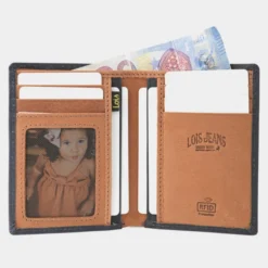 Cartera De Hombre Lois De La Colección Hewitt En Piel Genuina -Bolsa De Moda marino sku 16042015 05460055 xxl