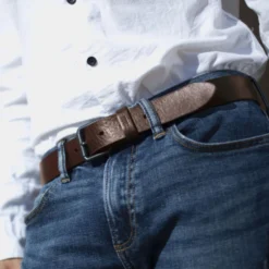 Cinturon Piel Genuina 35Mm De Mujer/Hombre Jaslen Cinturones Jaslen En Piel -Bolsa De Moda marron 95 sku 16042566 19310379 xxl