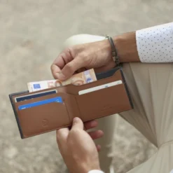 Cartera De Hombre Jaslen Lyon En Piel -Bolsa De Moda marron oscuro marron sku 16042236 28470637 xxl