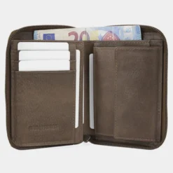 Cartera De Piel Con Cremallera De Hombre Lois Elk En Piel -Bolsa De Moda marron oscuro sku 16667259 16070905 xxl