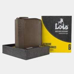 Cartera De Piel Con Cremallera De Hombre Lois Elk En Piel -Bolsa De Moda marron oscuro sku 16667259 16100173 xxl