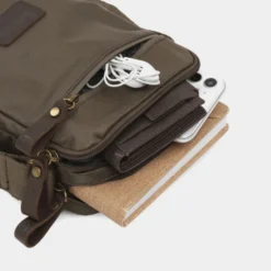 Bandolera De Hombre Lois Hubbard En Lona Recubierta/Piel -Bolsa De Moda marron sku 16042281 28270380 xxl