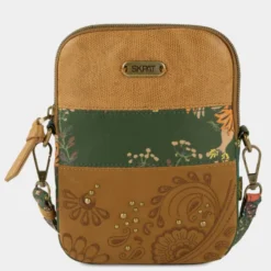 Bolso Para Móvil Con Bandolera De Mujer Skpat Colección Lorette En Nylon/Polipiel -Bolsa De Moda marron sku 16064725 26390969 xxl