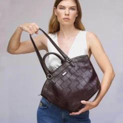 Bolso Con Doble Asa Lois Crossover -Bolsa De Moda marron sku 16512461 36510530 xxl