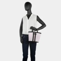 Dkny-636 Mini Tote Signature Stripe -Bolsa De Moda mauve combo sku 16663511 46400683 xxl