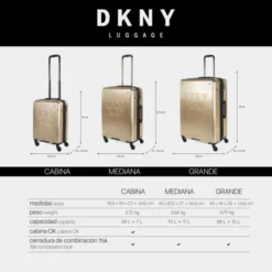 Dkny-904 Maleta Cabina New Yorker Dkny Dkny-904 New Yorker -Bolsa De Moda metallic champagne sku 16663526 05440006 xxl