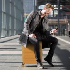 Maleta De Cabina San Marino Rígida En Abs Extensible Con Capacidad De 49L Con Tsa Y Usb -Bolsa De Moda mostaza tornasolado sku 16041898 37200642 xxl