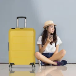 Maleta De Viaje Mediana Jaslen Londres De Polipropileno Con Capacidad De 70 L -Bolsa De Moda mostaza sku 16041831 48520713 xxl