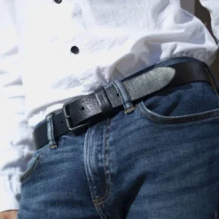 Cinturon Piel Genuina 35Mm De Mujer/Hombre Jaslen Cinturones Jaslen En Piel -Bolsa De Moda negro 105 sku 16042564 14300650 xxl