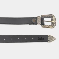 Cinturon Piel Genuina 25Mm Lois Cinturones -Bolsa De Moda negro 110 sku 16654650 47320383 xxl